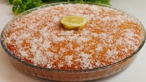 بسبوسة كيك خفيفة بحجم عائلي تسهّل عليك كل المناسبات 😋