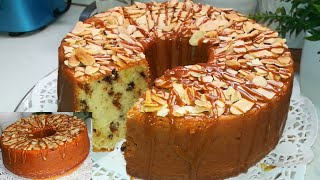 كيك يومي عائلي بالمكسرات طالع ومنفوخ