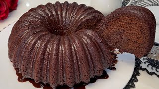 كيكة الشوكولاتة الناعمة في 15 دقيقة! طراوة لا تقاوم!🍫😍✨