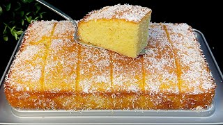 أسهل كيكة ليمون طرية في العالم 🍋✨