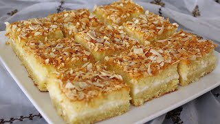 بسبوسة باردة بمزيج خفيف وهش