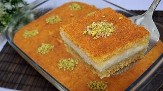 بسبوسة القشطة بطريقة سهلة